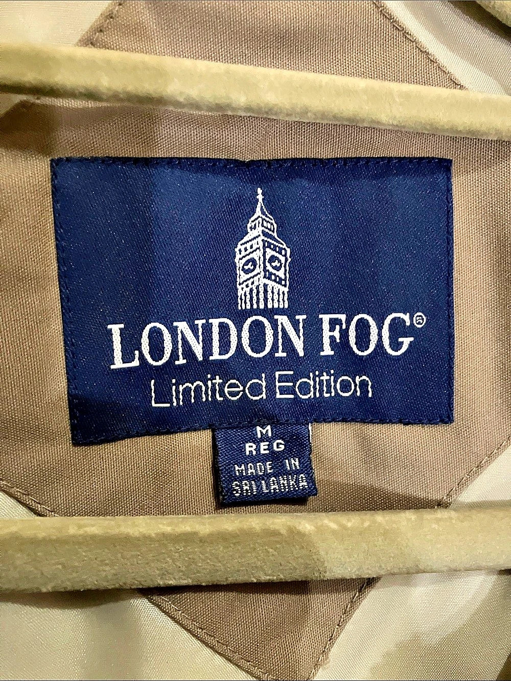 London Fog Limited Edition Hooded Utility Jacket in Cream Size Medium - Picture 3 of 9
